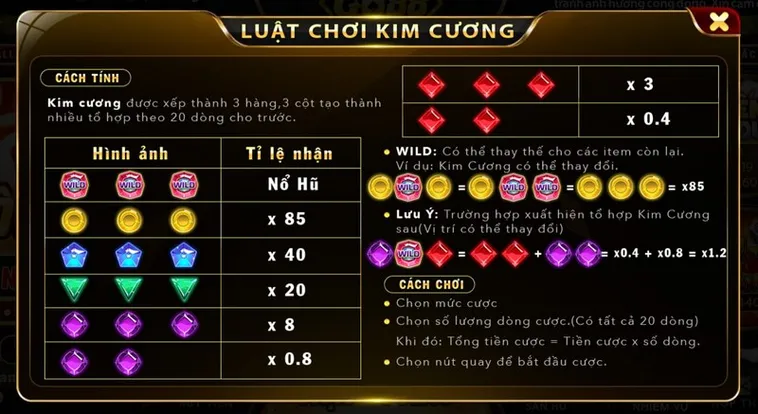 Khám Phá Trò Chơi Nổ Hũ Kim Cương Tại 007Win Đẳng Cấp Thượng Lưu